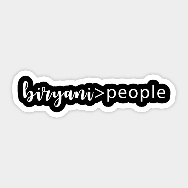 Biryani>People Sticker by Saimarts